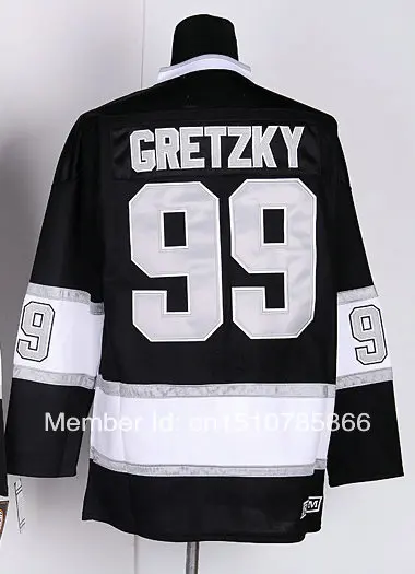 CCM Hockey Jersey #99 Wayne Gretzky Black Men's Professional Sportwear Size M XXXL 100% Embroidery Name and Number|jersey corset|jersey