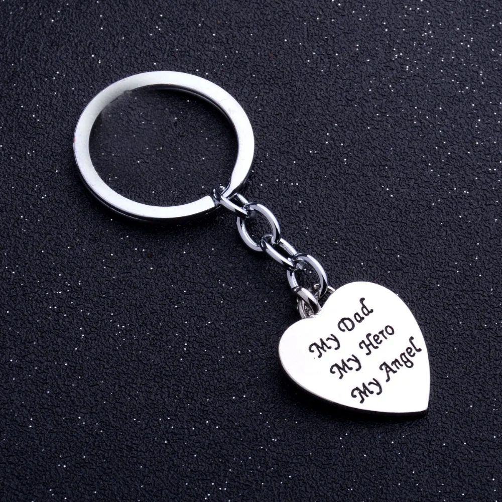 Брелок для ключей Мой папа герой ангел любящее сердце |