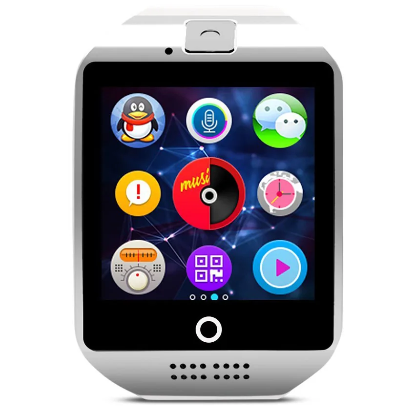 Новый Q18 Шагомер Смарт часы с Сенсорным Экраном Камера TF карта Bluetooth smartwatch Для