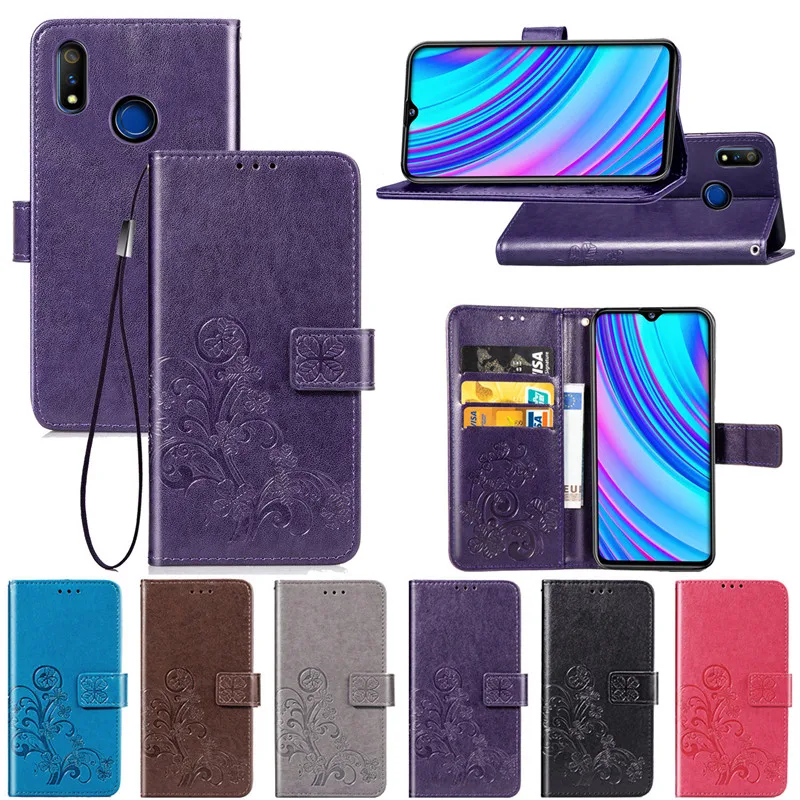 Чехол книжка из искусственной кожи для OPPO Realme 3 Pro чехол кошелек подставка