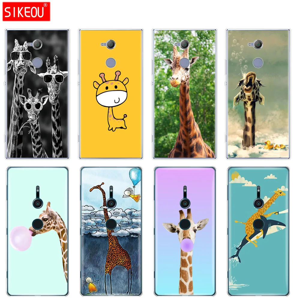 Силиконовый чехол для телефона sony xperia XA1 XA2 ULTRA PLUS L1 L2 XZ1 XZ2 compact XZ PREMIUM giraffes cute