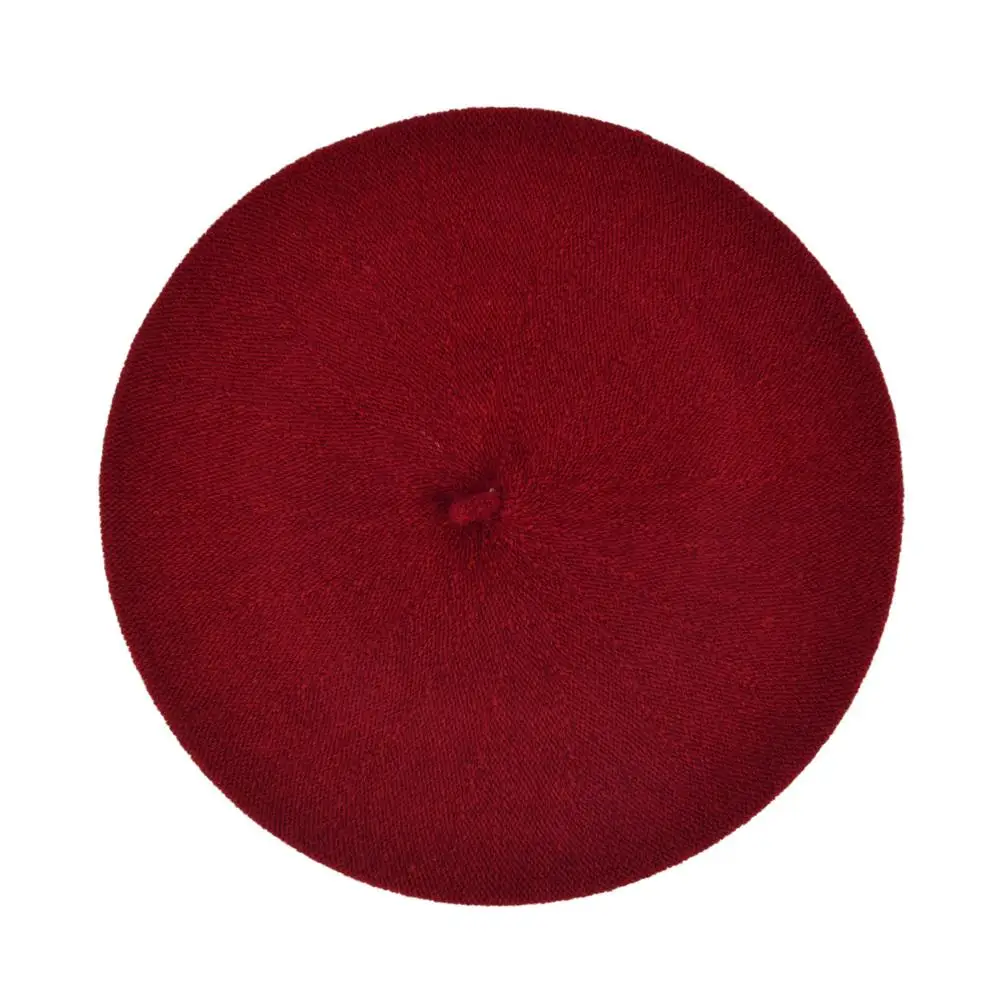 Однотонный женский берет для девочки французский художник теплая шерстяная