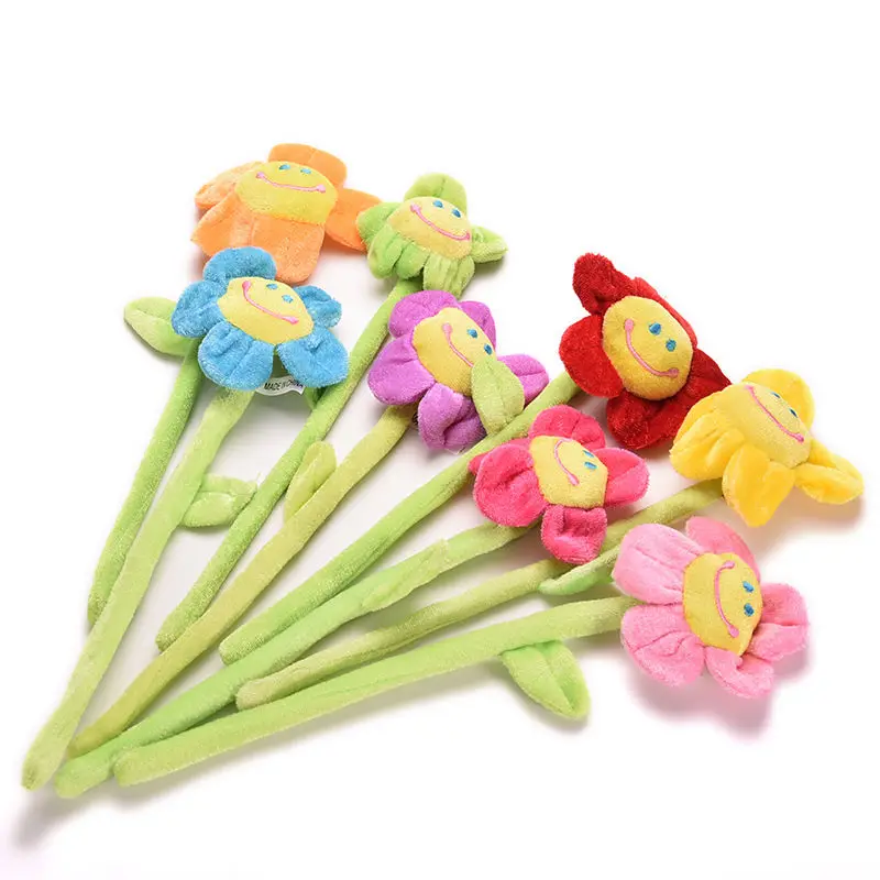 New Cartoon Curtains Clip Sunflower Plush Flexible Tieback clamps for curtains Toy Home Dcor plush flower Lovely Girls Gift | Игрушки и