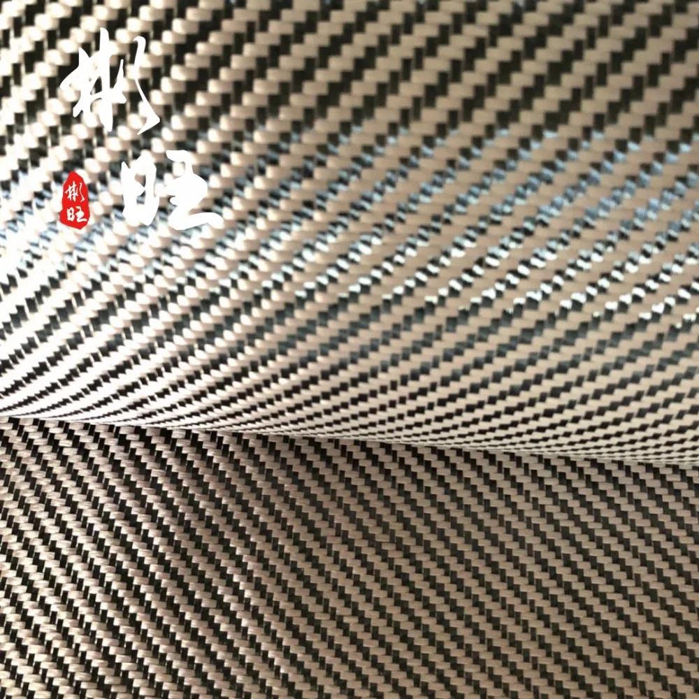 1500D Золотой кевлар и 3K черный Саржа из углеродного волокна 230gsm ткань волокна|carbon