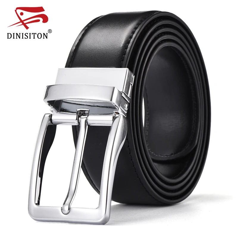 DINISITON Special Military Belts For Male High Quality Genuine Leather Pin Buckle Luxury business belts Brand Man Casual MBo1