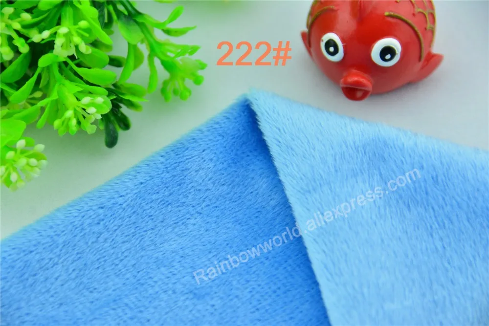 222 # Небесно Голубой супер мягкая бархатная ткань Микрофибра щеткой velboa Высота