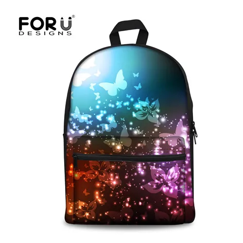Forudesigns плеча Для женщин школьная сумка Mochila Infantil 3D бабочка животных Книга школьный для Обувь для девочек студент Back Pack Рюкзак - Цвет: H743J