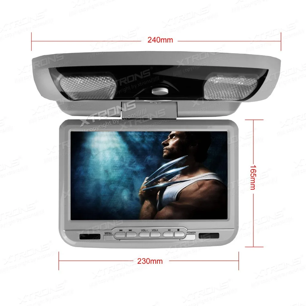 XTRONS серый монитор 9 &quotцифровой экран в автомобиле установленный на крыше верхний