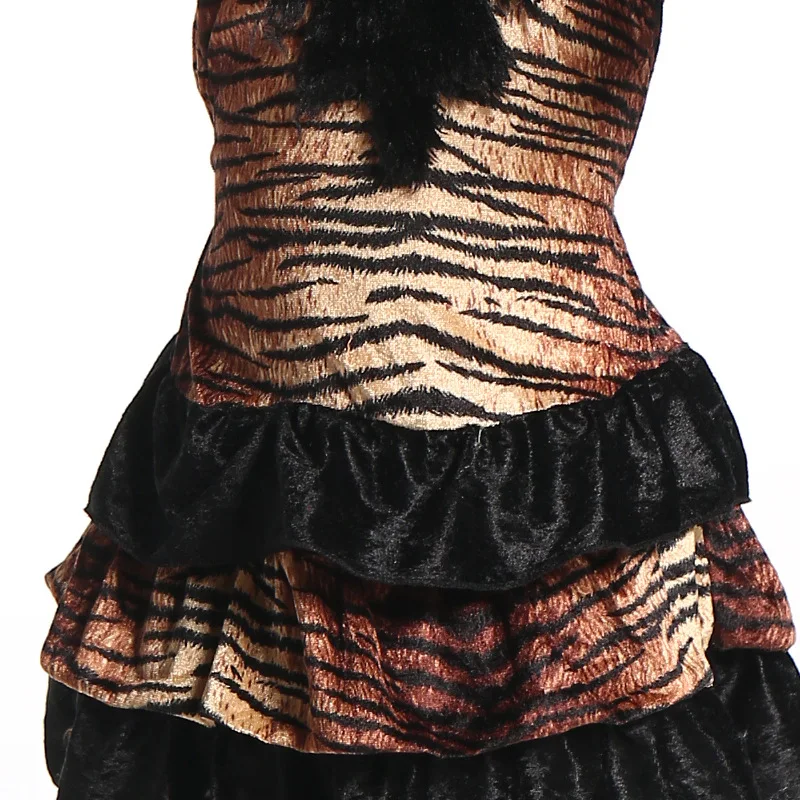 

Girl Fantasia Animal Tiger Costume Cosplay Halloween Carnival Fancy Cosplay Party Dress Up Suit
