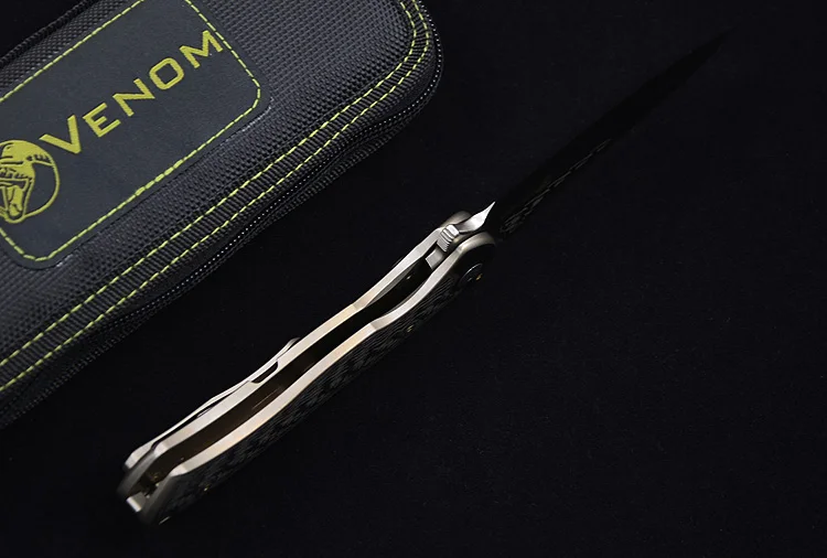 VENOM BONE DOCTOR M390 титан CF флиппер складной нож для кемпинга охоты выживания карманные кухонные ножи для фруктов EDC инструменты