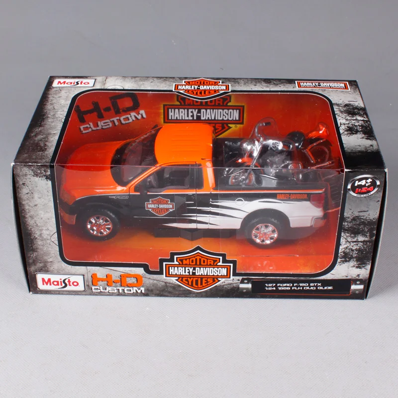 Maisto 1:27 Ford F 150 STX пикап с 1958 H D FLH DUO GLIDE Мотоцикл Велосипед литой модельный