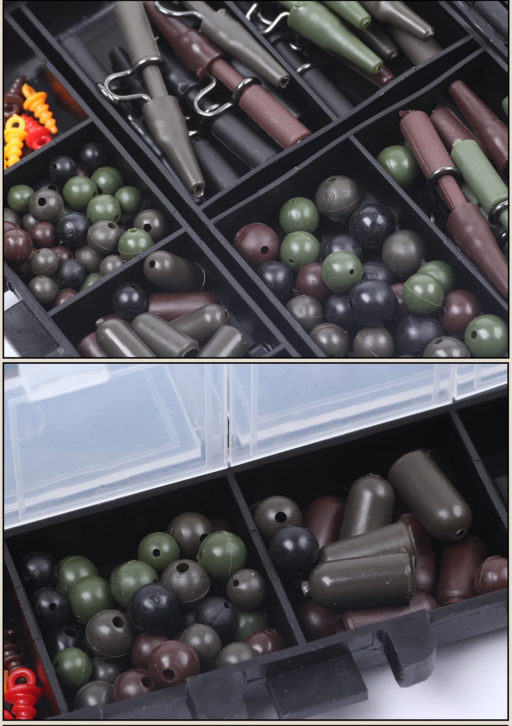 Рыболовные крючки FISH KING, набор рыболовных снастей, 310 шт., комбинированная коробка, резиновые Вертлюги, бусины, рукава, пробки, рыболовные аксессуары, 630