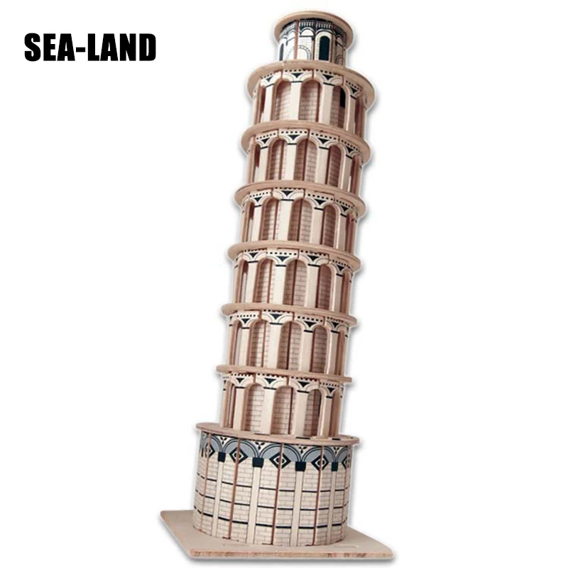 Деревянная 3D головоломка сделай сам игрушки для семейной игры наклонная башня