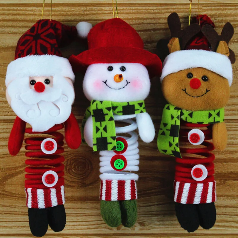 

LeadingStar 2016 New Christmas Dolls Rocking Spring Leg Santa Claus Christmas Ornaments Hand Crafted Doll For Children Gift