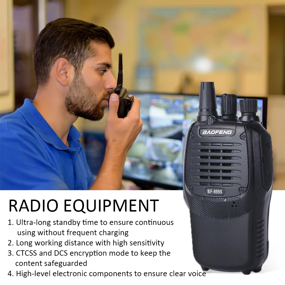 BaoFeng Bf-999s портативная рация 5 Вт 1800 мАч Портативное двухстороннее радио Fm регулируемый цифровой трансивер Питьевая
