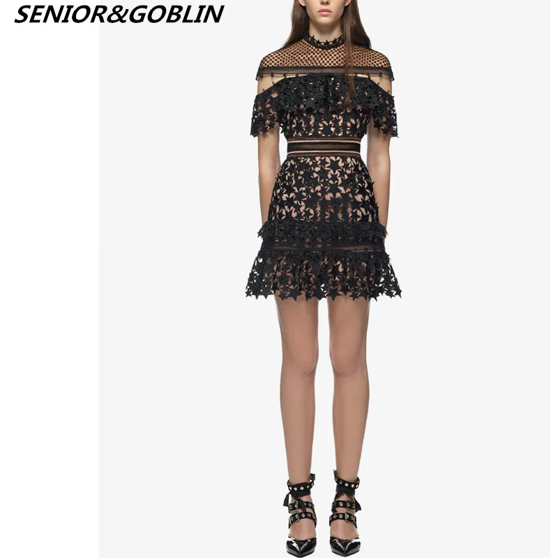 Женское кружевное платье черное с черным кружевом лето 2019|lace dress|women dressblack lace dress |