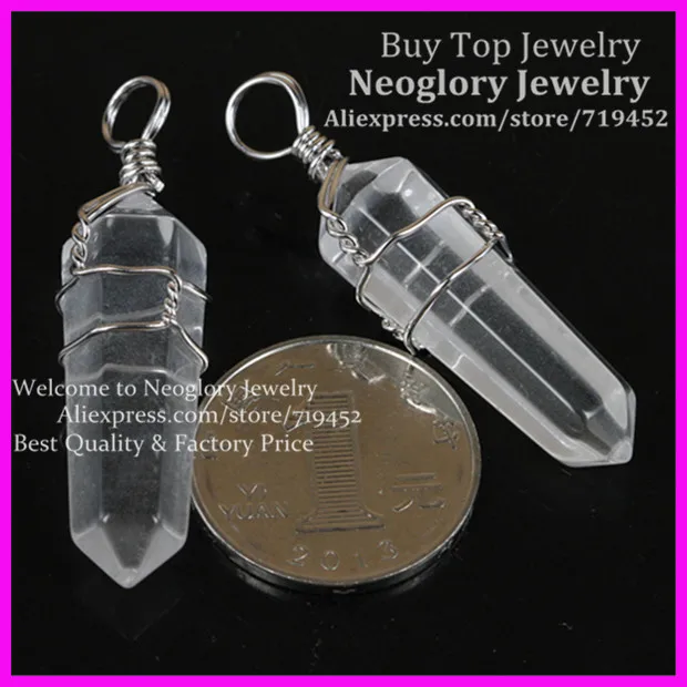 10 шт. натуральный гексагональный Призма бусины Исцеление Прозрачный