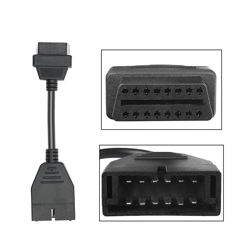 Лучшая цена ForGM 12Pin до 16 Pin Женский конвертер адаптер для GM12 Pin OBD1 к OBD2 разъем автомобильный диагностический инструмент