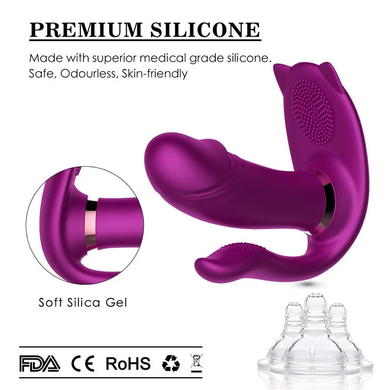 Женский Вибратор бабочка для точки G с беспроводным дистанционным управлением