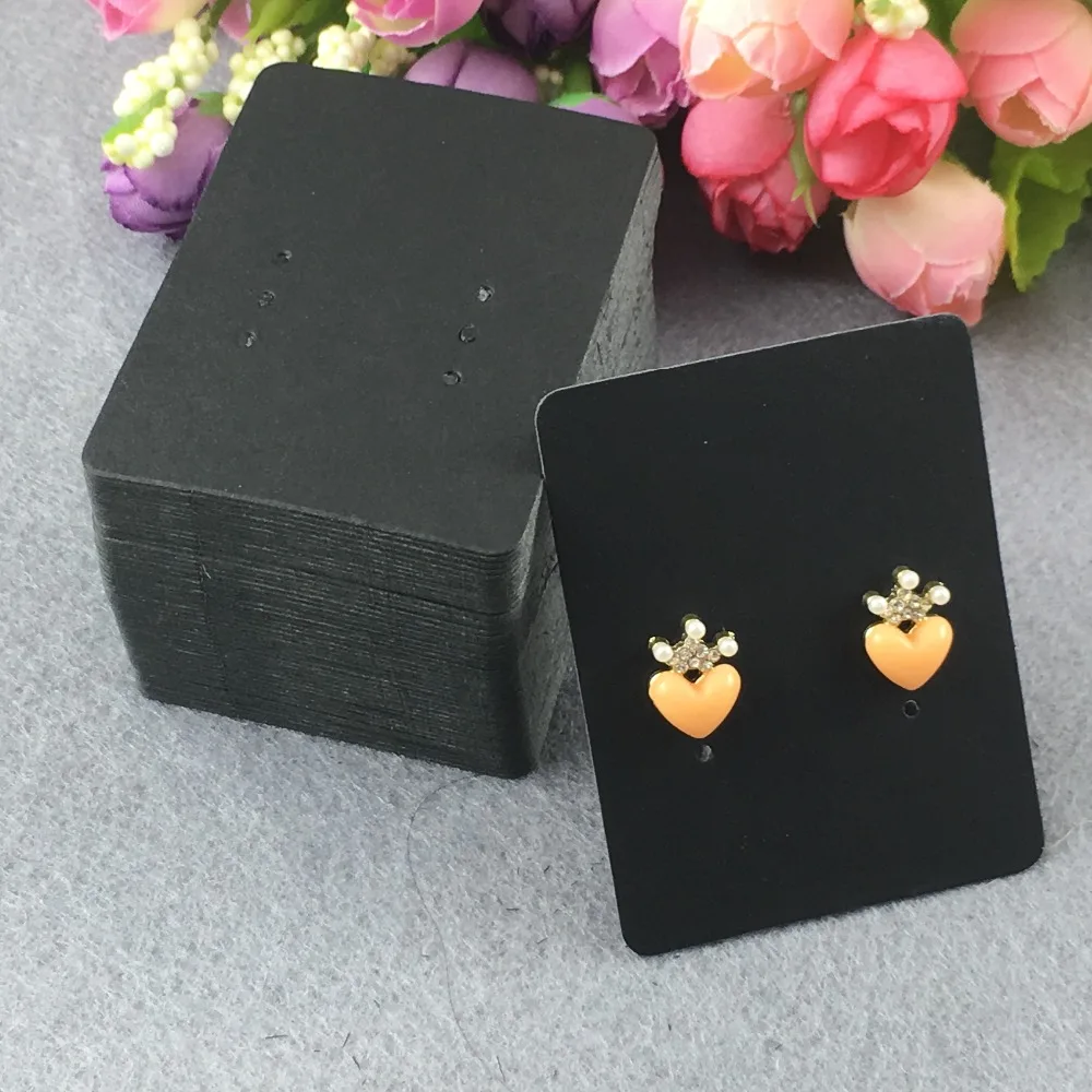 

200pcs/lot 6.5*5cm Fashion Jewelry Ear Studs Packaging Display Tag kraft Paper Earring Card Jewelry Price Tags
