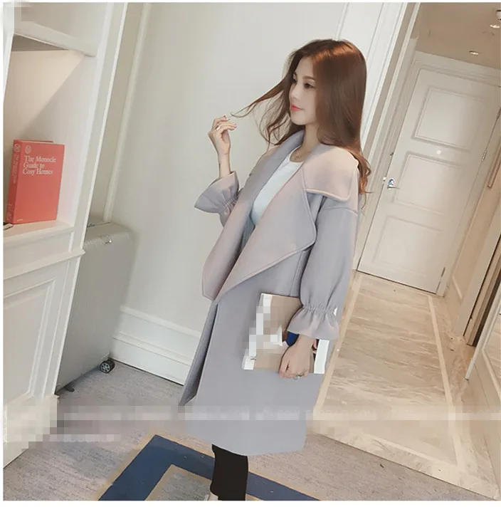 2016 Зимние Пальто Женщина Мода Повседневная Розовый Шерстяные Особенно Женщин