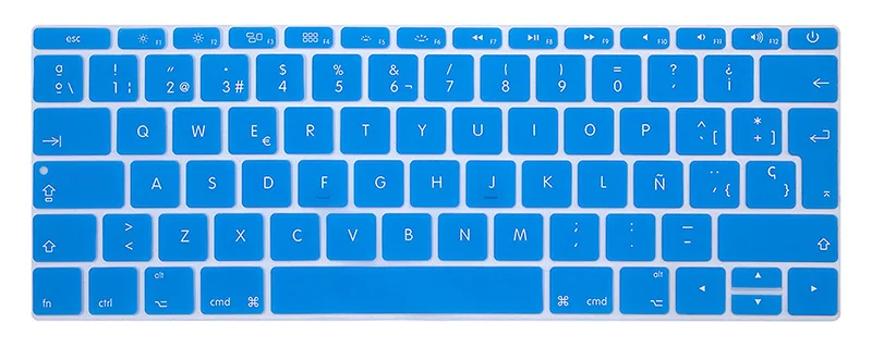 Синий Французская клавиатура протектор для macbook retina 12 pro13 ЕС-введите A1708 A1534 A1931 крышка клавиатуры ноутбука аксессуары пленка для ноутбука - Цвет: Синий