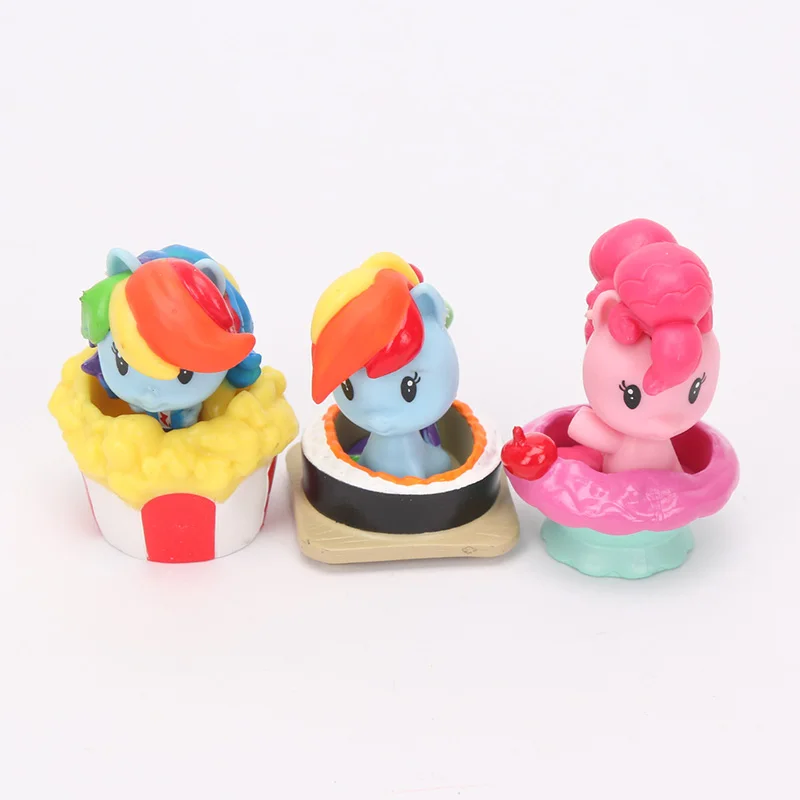 1 шт., игрушки My Little Pony, милашка, Марка, команда, мини пони, куклы, дружба-это Волшебная Радуга, Дэш, Сумеречная искорка, фигурка, рождественский подарок