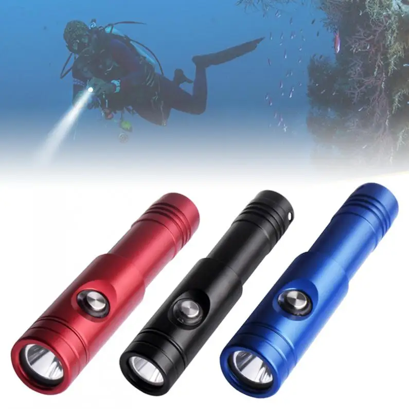

DIV12S 1050LM 10W XM-L2 LED Diving Flashlight Underwater 200 meters with 10 Degree Spotlight and Pressure Type Waterproof Switch