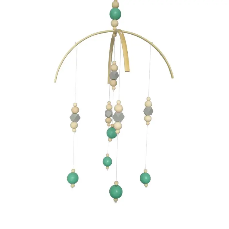 3 INS Nordic Style Wooden Beads Wind Chimes for Kids Room Baby Bed Hanging Wind Bell Newborn Gifts Nursery Decor Photography Props - Цвет: 3