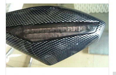 Углерода Мотоцикла LED Поворотник Зеркала Для Honda CBR400 CBR600 CBR1000 F1 F2 F3 F4 F5 F4i РК-52 SP1 SP2