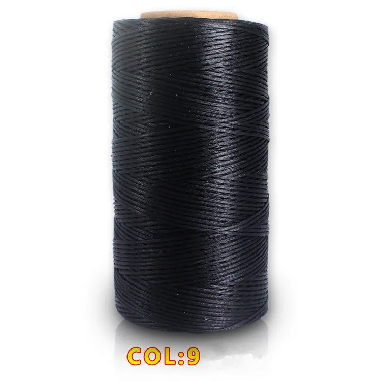 Black 150D 0,8 мм 260 м вощеный шнур кожа Ювелирная фурнитура для рукоделия изготовление ткани браслет ожерелье Плетеный шитье Вощеные аксессуары для резьбы - Цвет: Black