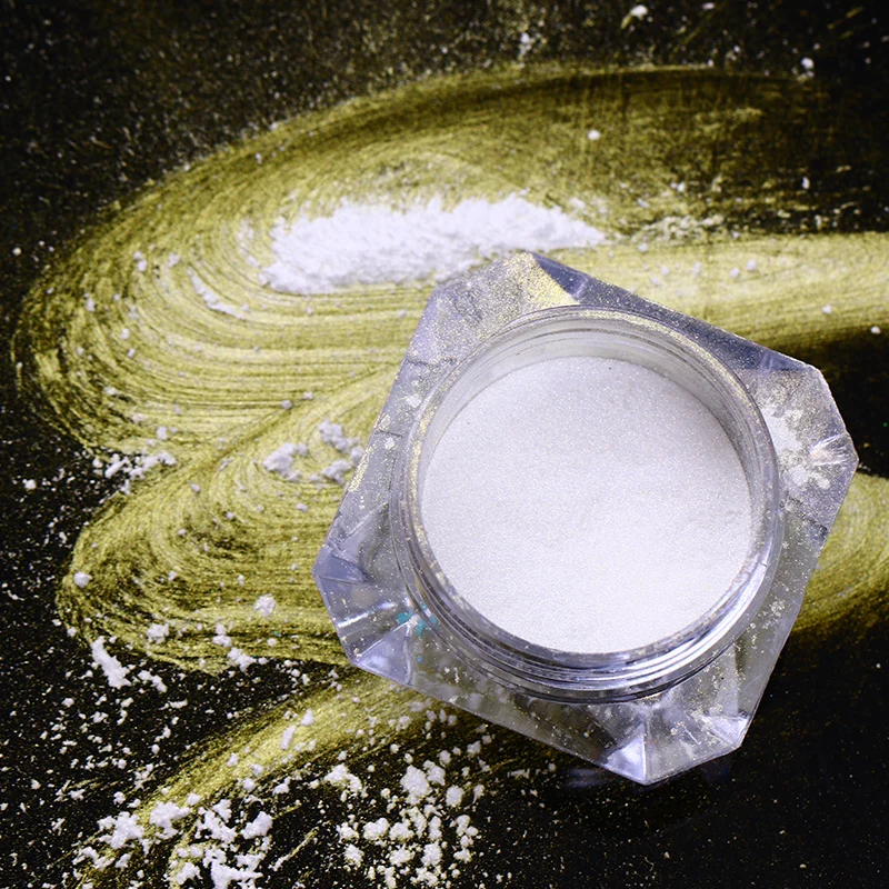 Красочный порошок для дизайна ногтей Блестящий пигмент хромированное