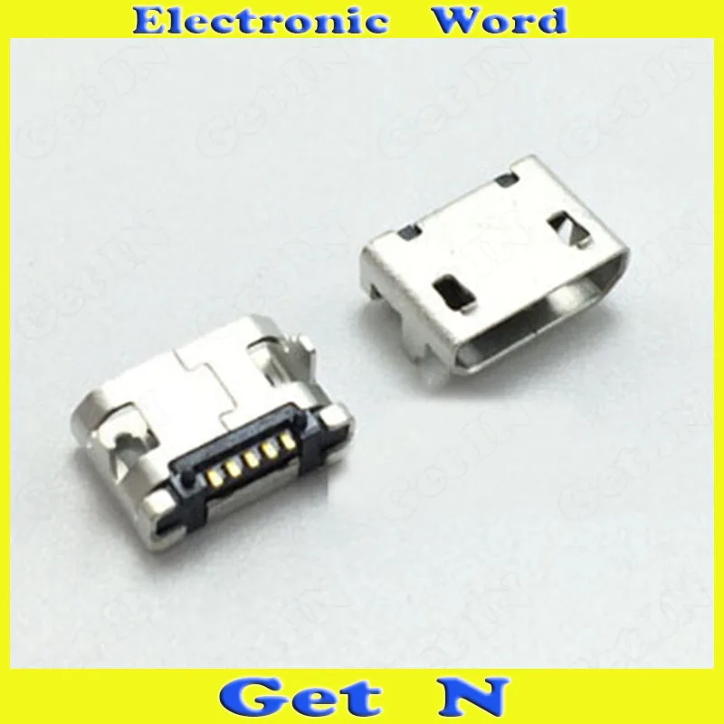 

500 шт. 7,2 мм 5P Micro USB гнездовые гнезда типа раковины Micro USB хвостовые соединители для зарядки