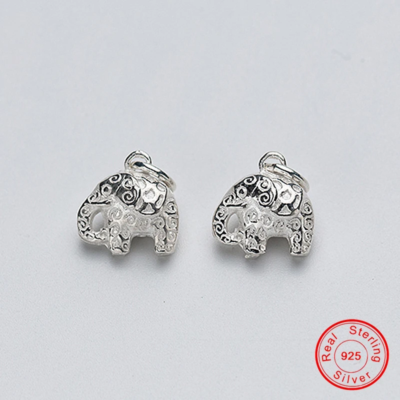 

UQBing Vintage 12*12*8mm Thai Elephant 100% 925 Sterling Silver Charms For Female Making Bracelet Pendant Jewelry Findings