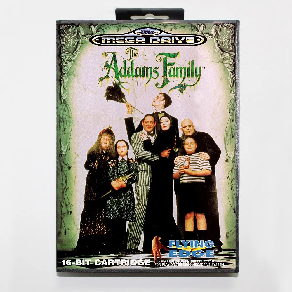 16 бит sega MD игровой Картридж с розничной коробкой-Addams семейная игровая карта для системы Megadrive Genesis