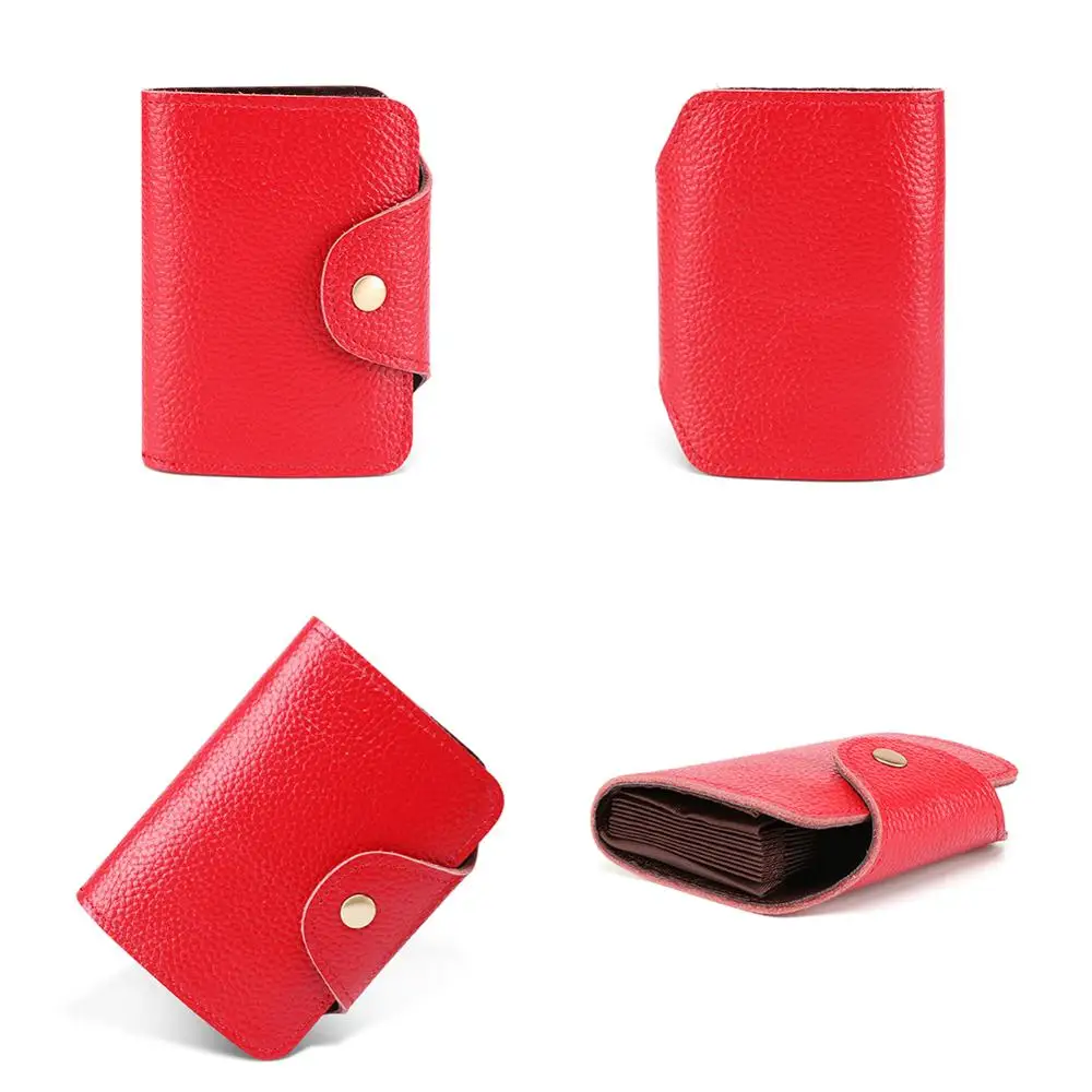 JOYIR Card Holder Wallet RFID Women Genuine Leather 11 Bits Card Case Business Credit Card Holder Card Wallet Clutch Handbag