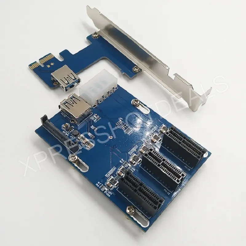 PCI E 1X Комплект расширения от 1 до 3 портов переключатель мультипликатор