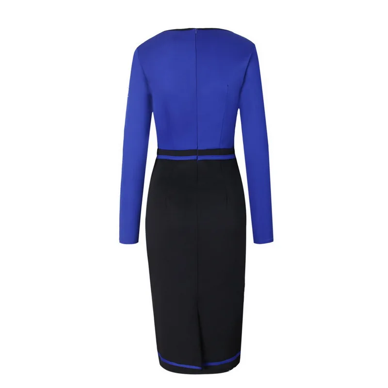 Veekle Для женщин летние офисные Платье-футляр Bodycon Лоскутная Цельный установлены с