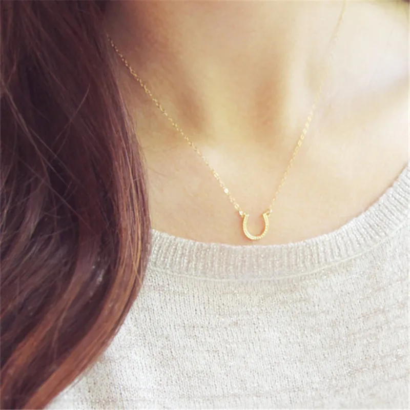 2017 модное ожерелье в форме подковы на удачу копыта с лошадью милое U женское