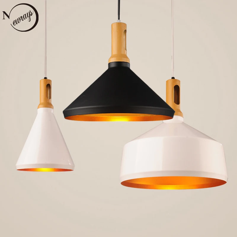 

Nordic industrial vintage light modern wooden pendent lamp LED E27 220V for loft decor dining room bedroom bar study living room