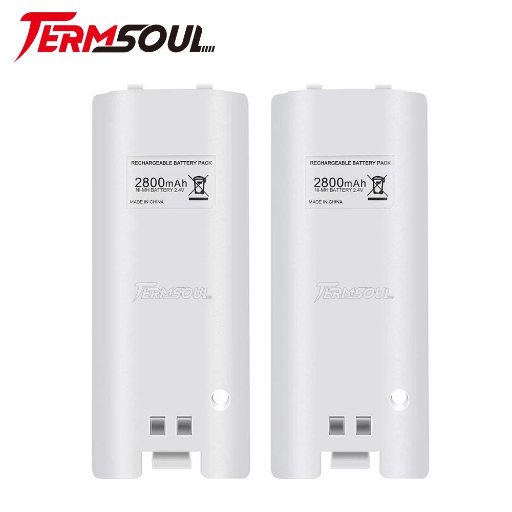 Аккумулятор Termsoul для wii LU08 2 шт. 2800 мА/ч аккумулятор большой емкости nintendo пульт