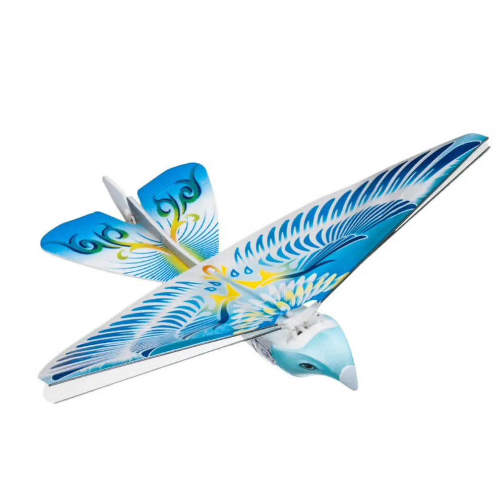 Leadingstar Летающий авитрон Bionic синяя птица ОРНИТОПТЕР RC игрушки ПВХ летящая Лидер