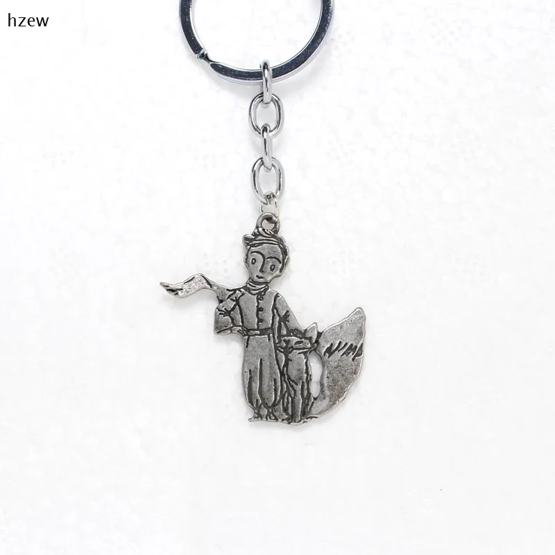 Hzew Новый Маленький принц и лиса цепочка для ключей старинное золото цвет: старое