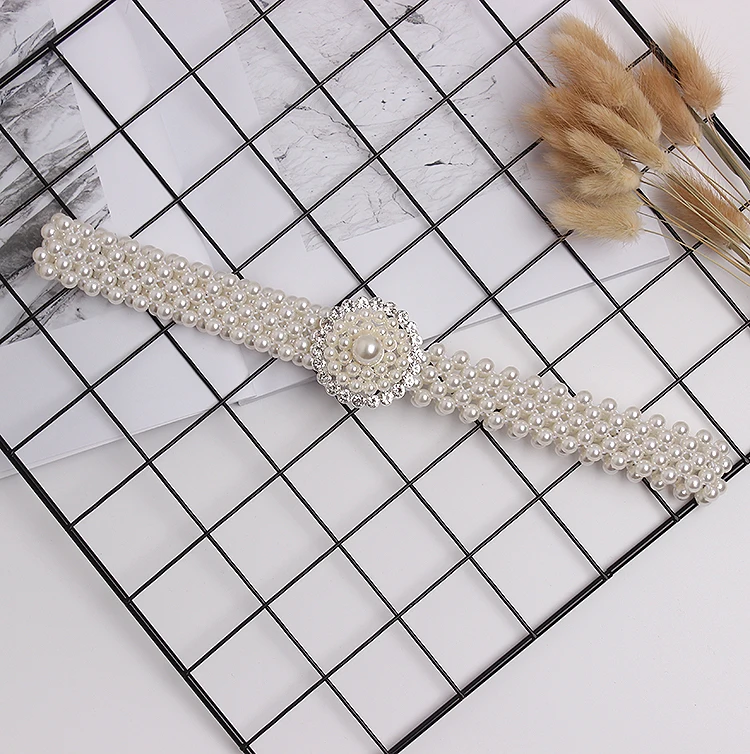 Женский пояс с жемчугом и бисером новинка 2019 весенне-летние эластичные ремни