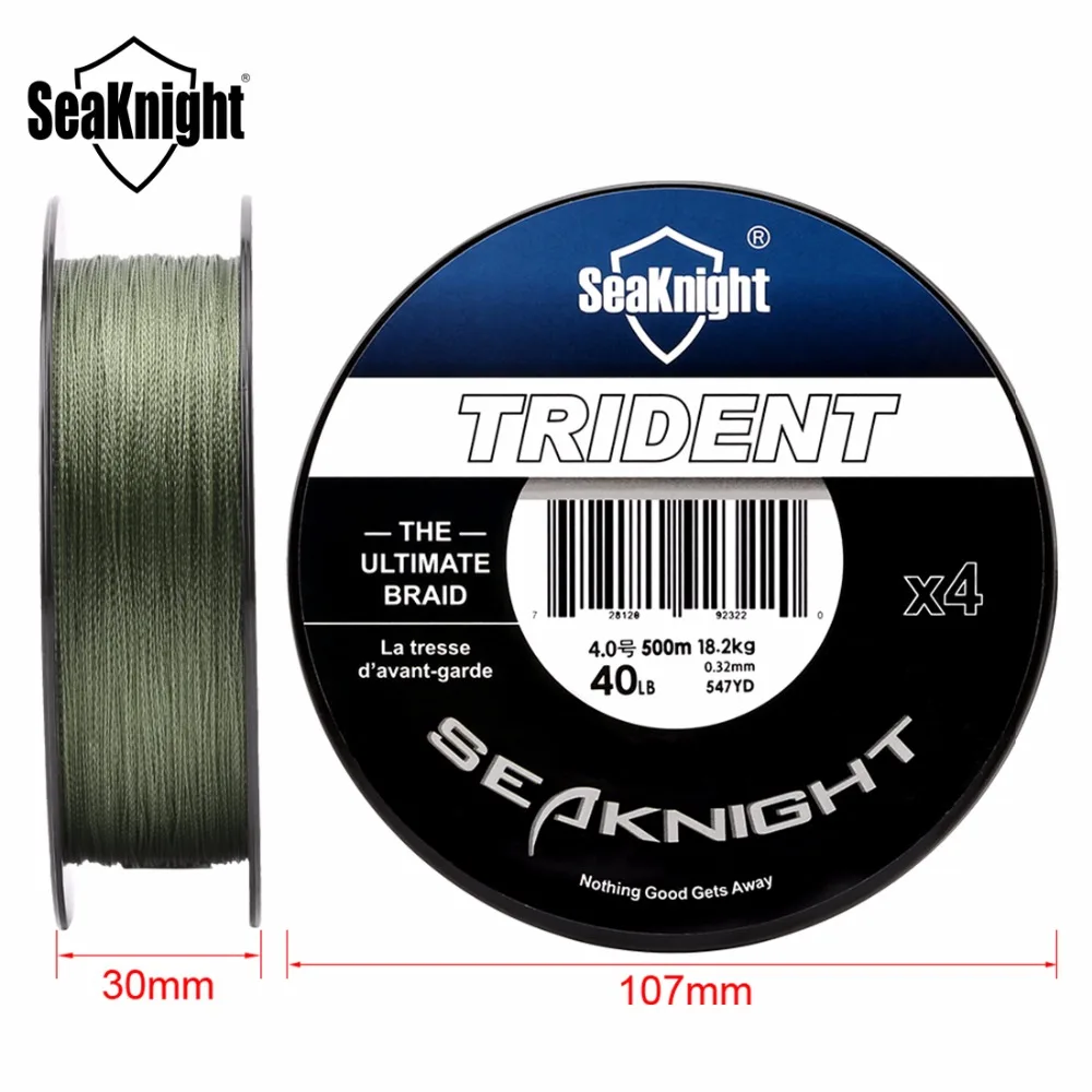 Рыболовная плетеная леска SeaKnight TRIDENT 500 м 4 нити 8 80lb|Рыболовные лески| |