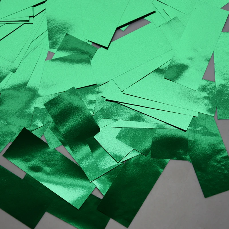 Green Retangular 2*5 см Фольга для домашних животных конфетти измельченные блестки confettis de