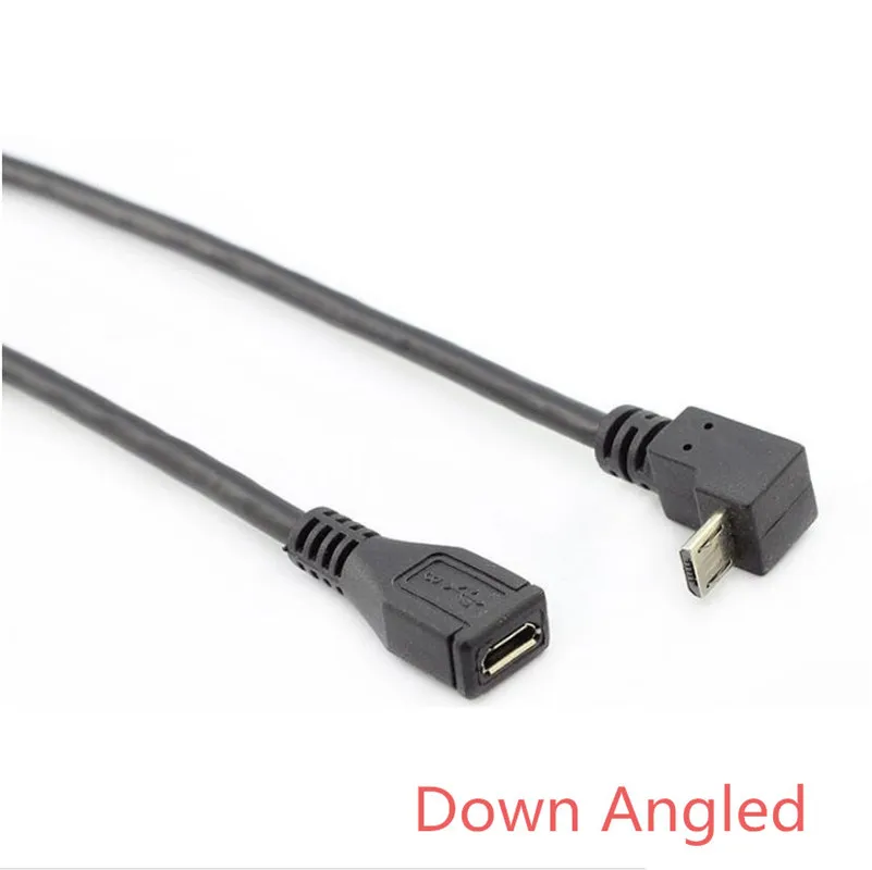 Micro USB 2 0 5Pin штекер к гнезду адаптер длинный разъем 90 градусов правый левый вверх и