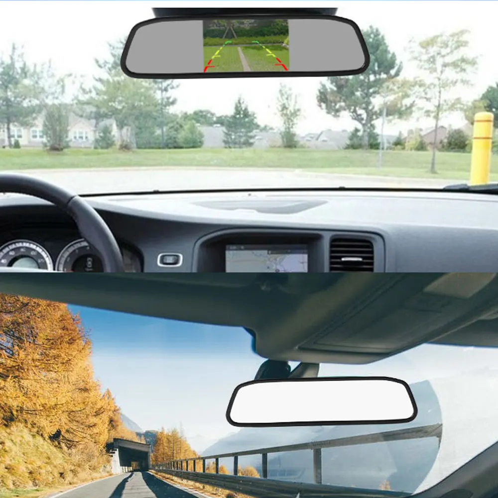 4.3&quot Car Rearview Mirror Monitor Auto Parking System + LED Night Vision Backup Reverse Camera CCD Rear View | Автомобили и