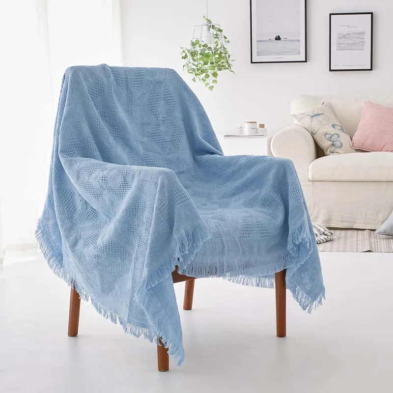 Anti-slip Sofa Towel Cover Knitted Thread Throw Blanket for Tapestry Picnic Mat Wedding Decorative Kids Room Rug | Дом и сад