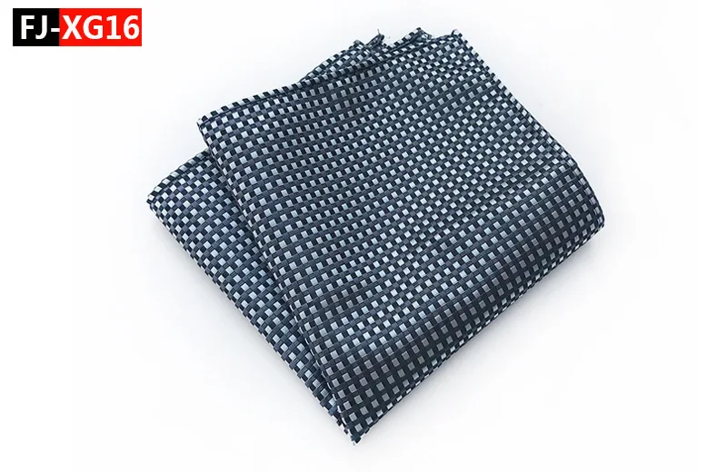 FJ-XG16 20 цветов Мужской Hanky проверяет, плед полосатый шелковые костюмы Свадебный квадратный Карманный вечерние носовой платок Одежда Аксессуары Шарф - Цвет: FJ-XG16
